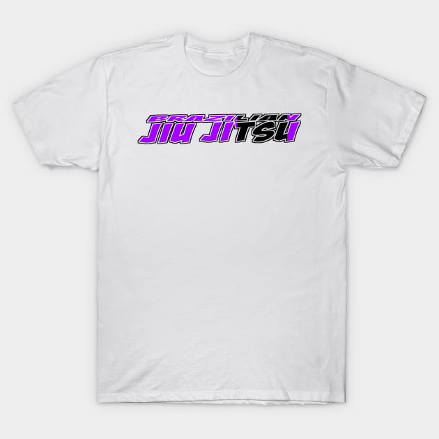 Brazilian Jiu Jitsu Purple Belt T-Shirt by eokakoart